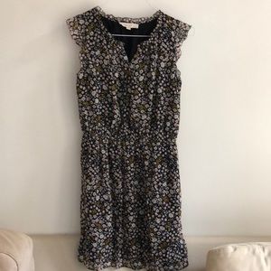 LOFT floral print short sleeve dress